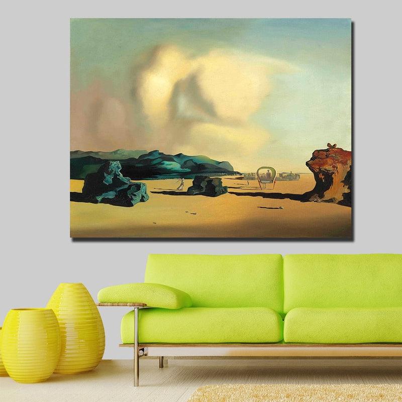 Salvador Dali's Transition Moment Painting | Oil Painting Reproduction on Canvas | Home Surrealistic Decoration